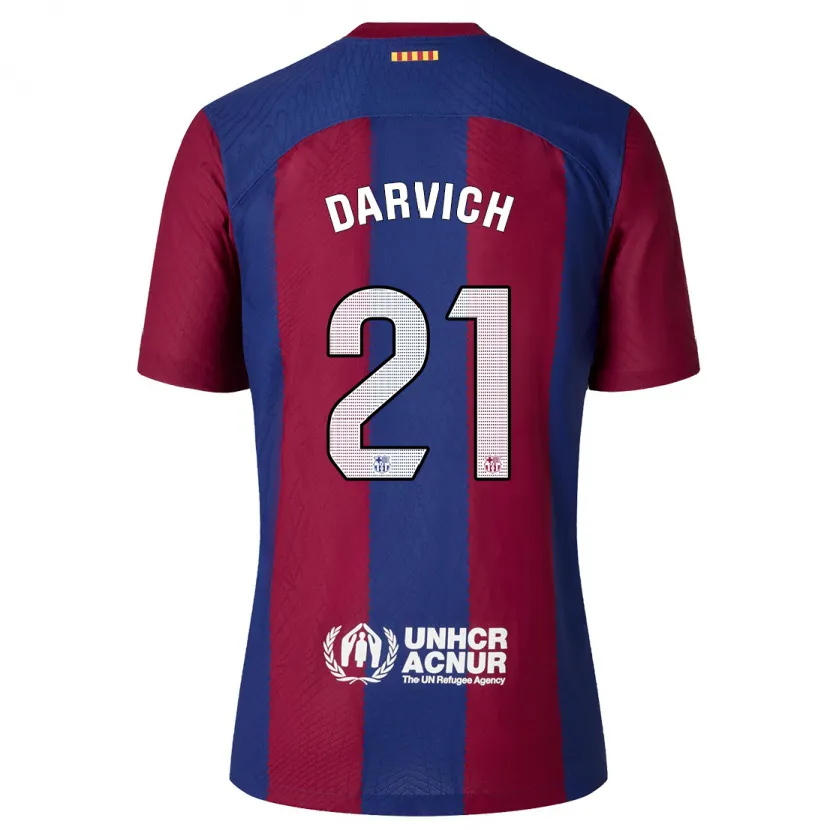 Danxen Hombre Camiseta Noah Darvich #21 Rojo Azul 1ª Equipación 2023/24 La Camisa