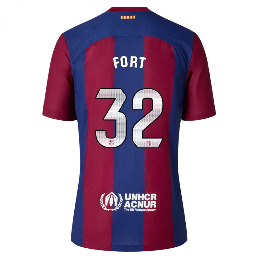 Danxen Hombre Camiseta Héctor Fort #32 Rojo Azul 1ª Equipación 2023/24 La Camisa