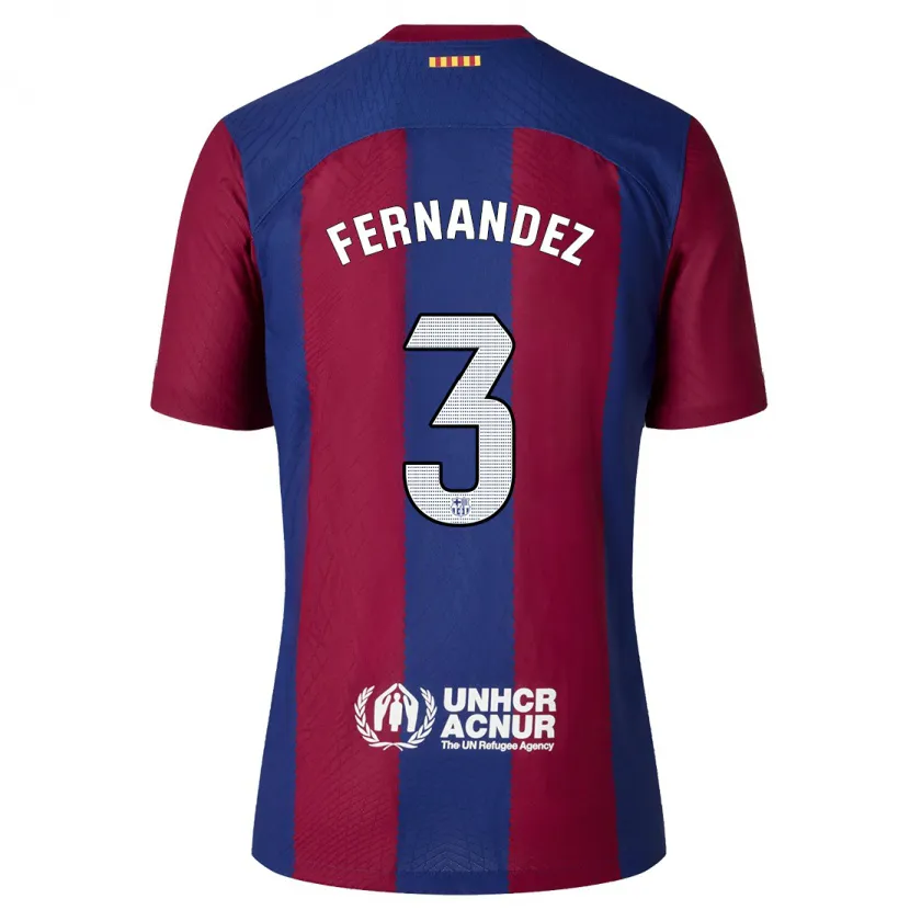 Danxen Hombre Camiseta Jana Fernandez #3 Rojo Azul 1ª Equipación 2023/24 La Camisa