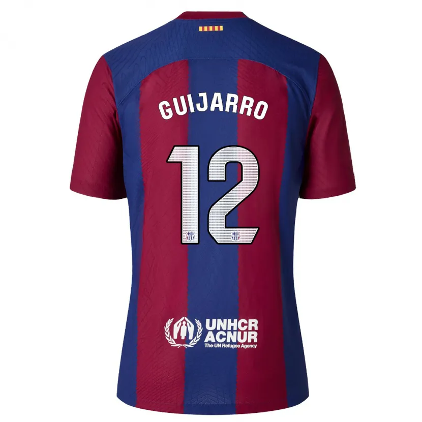 Danxen Hombre Camiseta Patricia Guijarro #12 Rojo Azul 1ª Equipación 2023/24 La Camisa