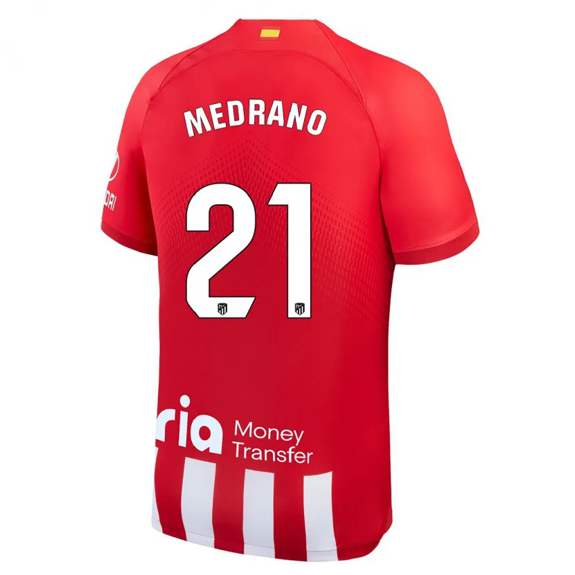 Danxen Hombre Camiseta Fernando Medrano #21 Rojo Blanco 1ª Equipación 2023/24 La Camisa