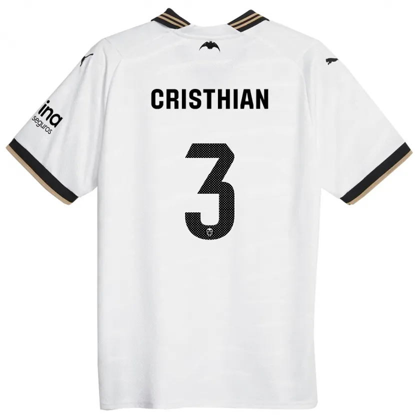 Danxen Hombre Camiseta Cristhian Mosquera #3 Blanco 1ª Equipación 2023/24 La Camisa