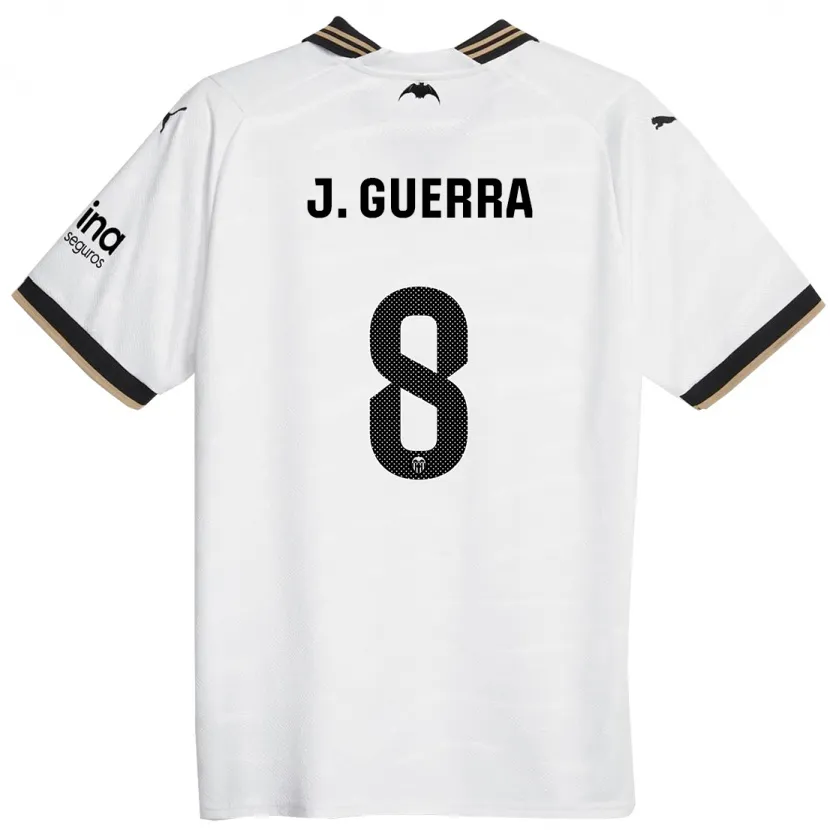 Danxen Hombre Camiseta Javi Guerra #8 Blanco 1ª Equipación 2023/24 La Camisa