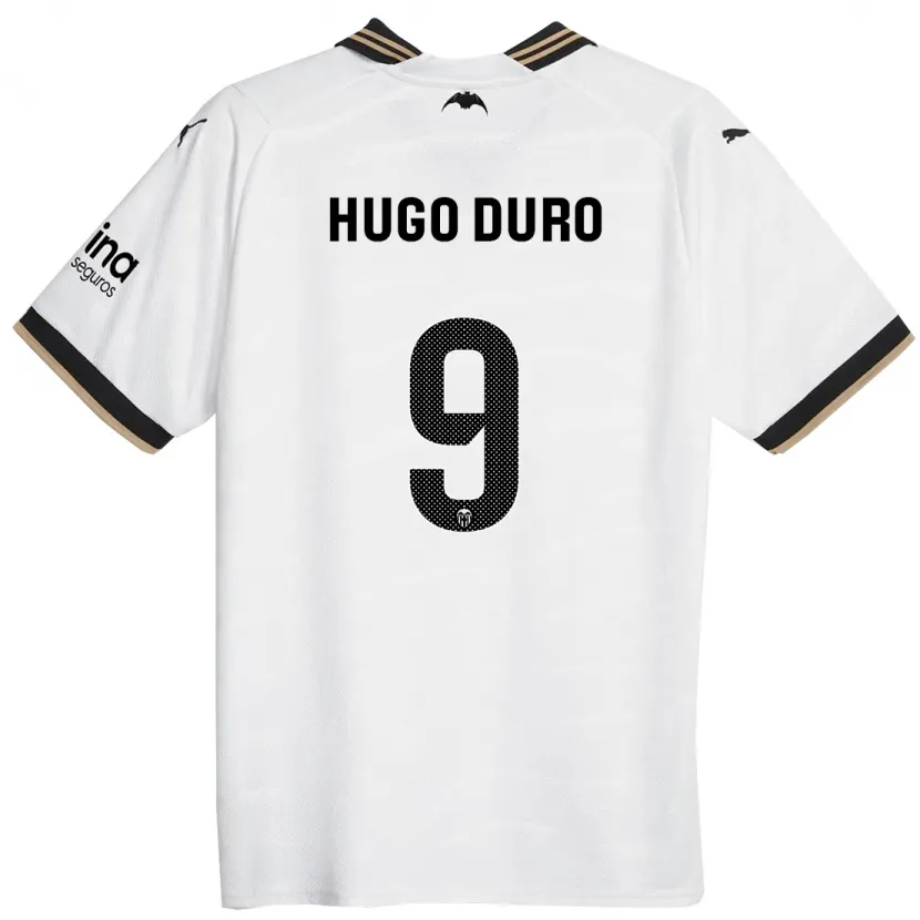 Danxen Hombre Camiseta Hugo Duro #9 Blanco 1ª Equipación 2023/24 La Camisa