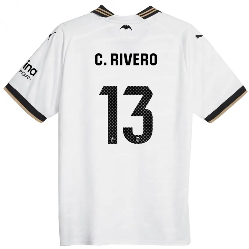 Danxen Hombre Camiseta Cristian Rivero #13 Blanco 1ª Equipación 2023/24 La Camisa