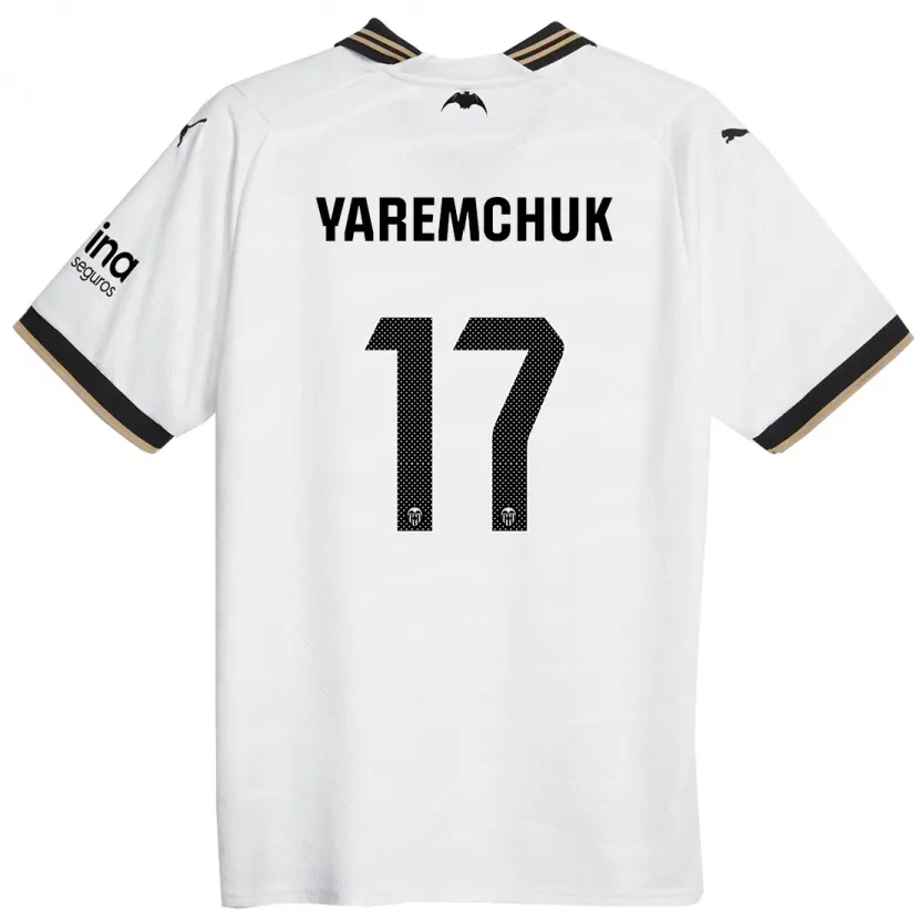 Danxen Hombre Camiseta Roman Yaremchuk #17 Blanco 1ª Equipación 2023/24 La Camisa