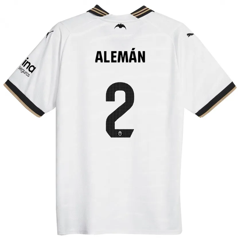 Danxen Hombre Camiseta Carlos Alemán #2 Blanco 1ª Equipación 2023/24 La Camisa