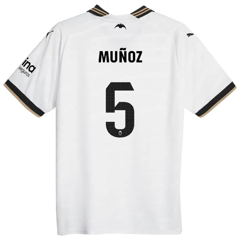 Danxen Hombre Camiseta Iván Muñoz #5 Blanco 1ª Equipación 2023/24 La Camisa