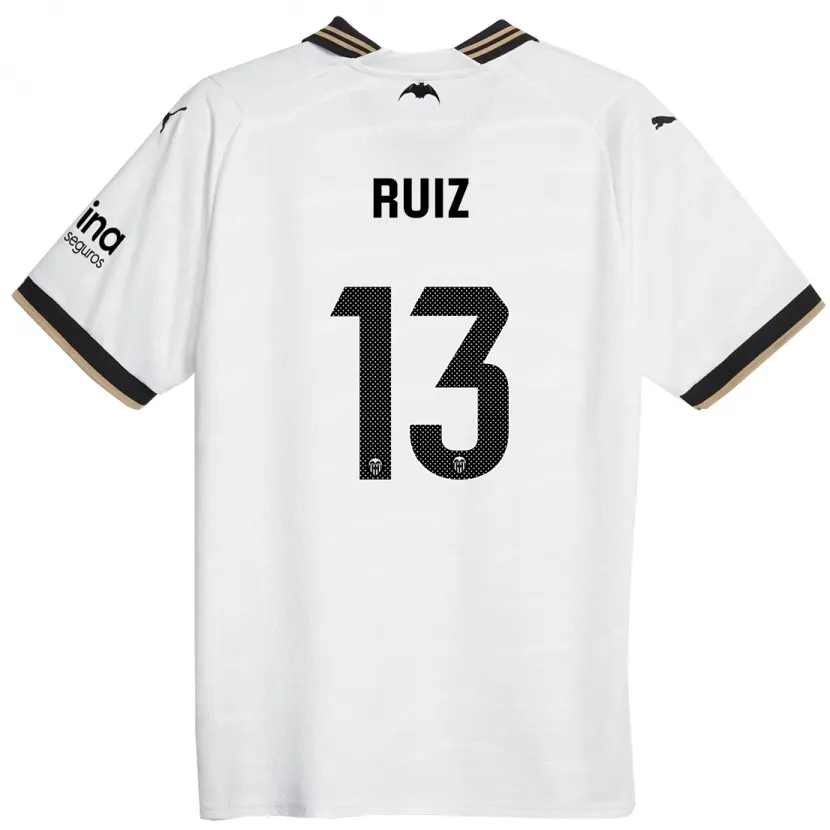 Danxen Hombre Camiseta Nil Ruiz #13 Blanco 1ª Equipación 2023/24 La Camisa