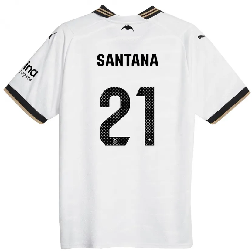 Danxen Hombre Camiseta Ismael Santana #21 Blanco 1ª Equipación 2023/24 La Camisa