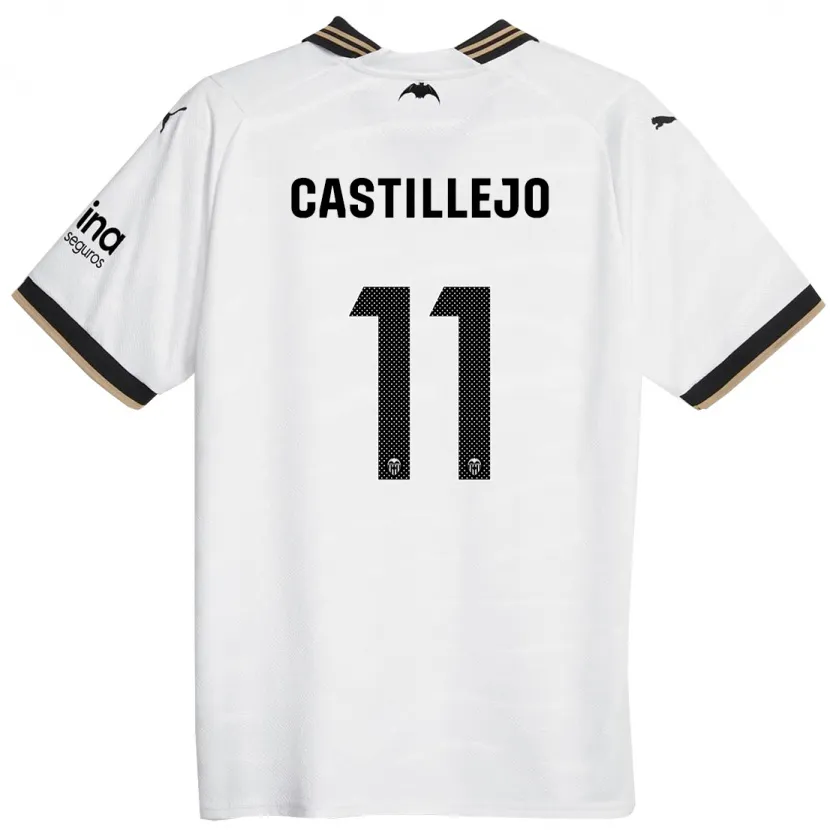 Danxen Hombre Camiseta Samu Castillejo #11 Blanco 1ª Equipación 2023/24 La Camisa