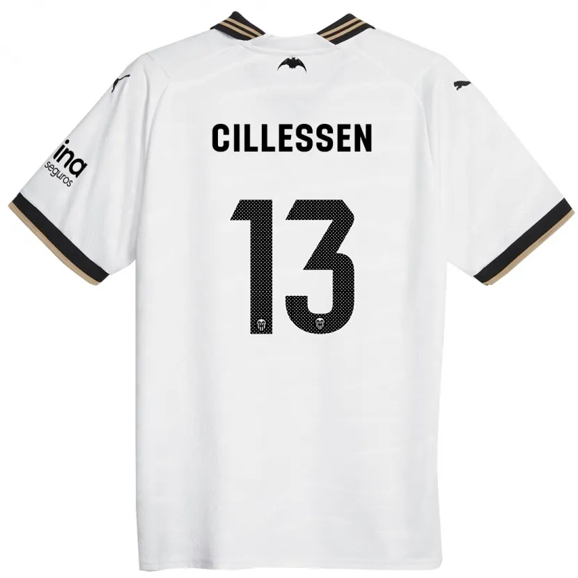 Danxen Hombre Camiseta Jasper Cillessen #13 Blanco 1ª Equipación 2023/24 La Camisa