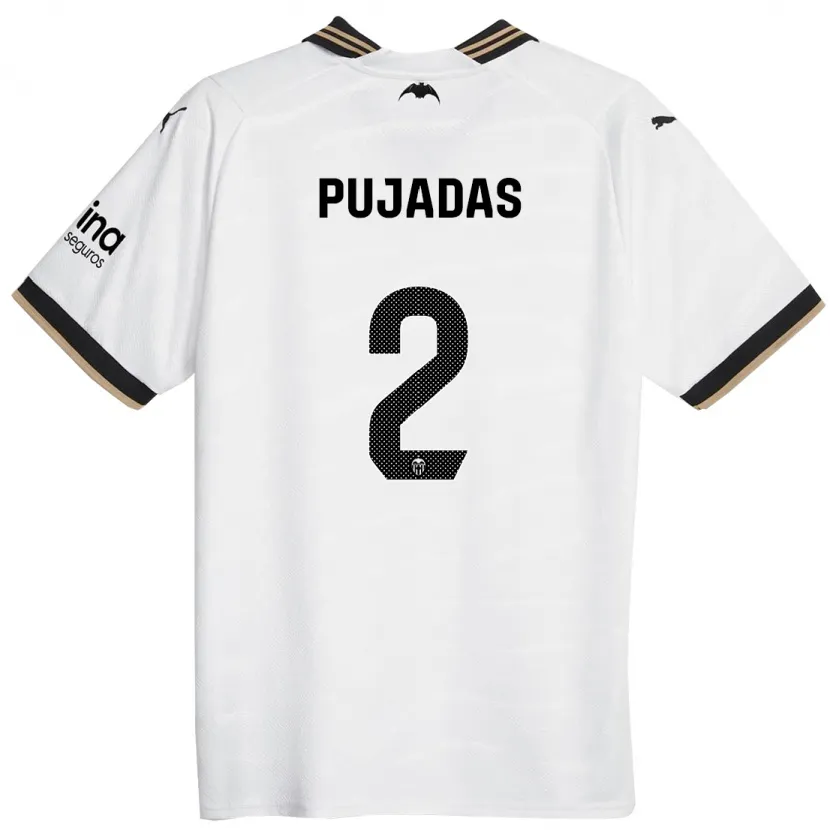 Danxen Hombre Camiseta Berta Pujadas #2 Blanco 1ª Equipación 2023/24 La Camisa