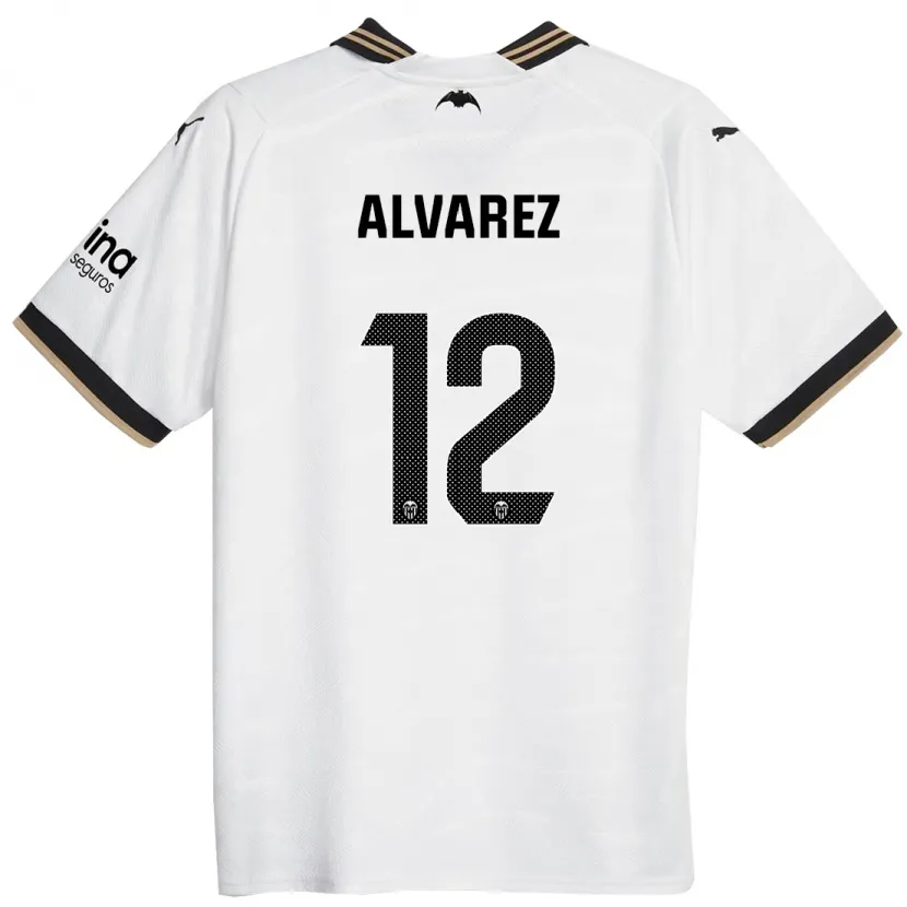 Danxen Hombre Camiseta Sofia Alvarez #12 Blanco 1ª Equipación 2023/24 La Camisa