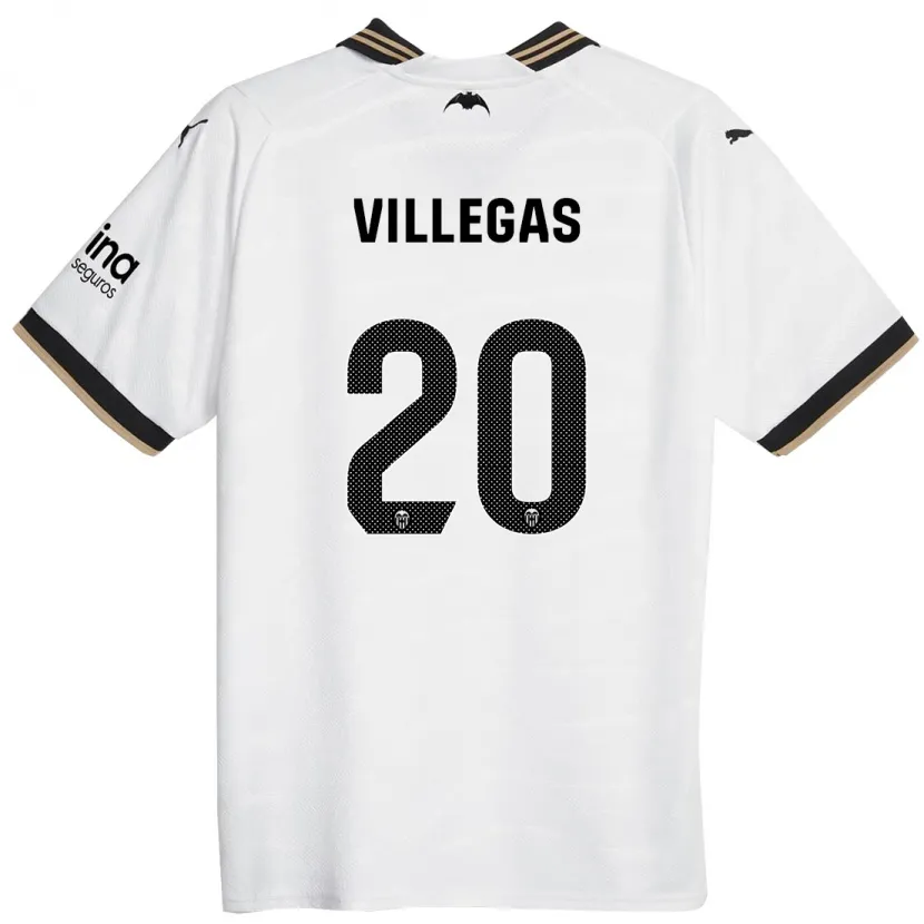 Danxen Hombre Camiseta Noelia Villegas #20 Blanco 1ª Equipación 2023/24 La Camisa