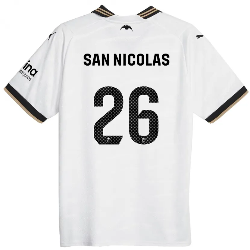 Danxen Hombre Camiseta Olga San Nicolas #26 Blanco 1ª Equipación 2023/24 La Camisa