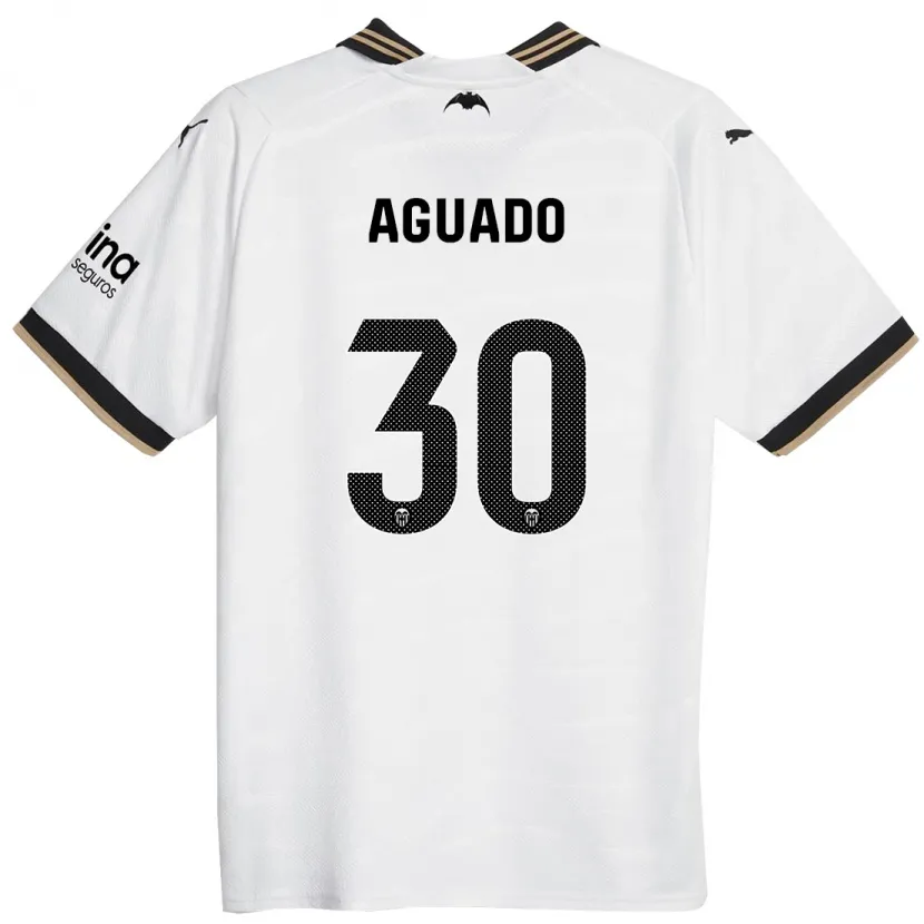 Danxen Hombre Camiseta Julia Aguado #30 Blanco 1ª Equipación 2023/24 La Camisa