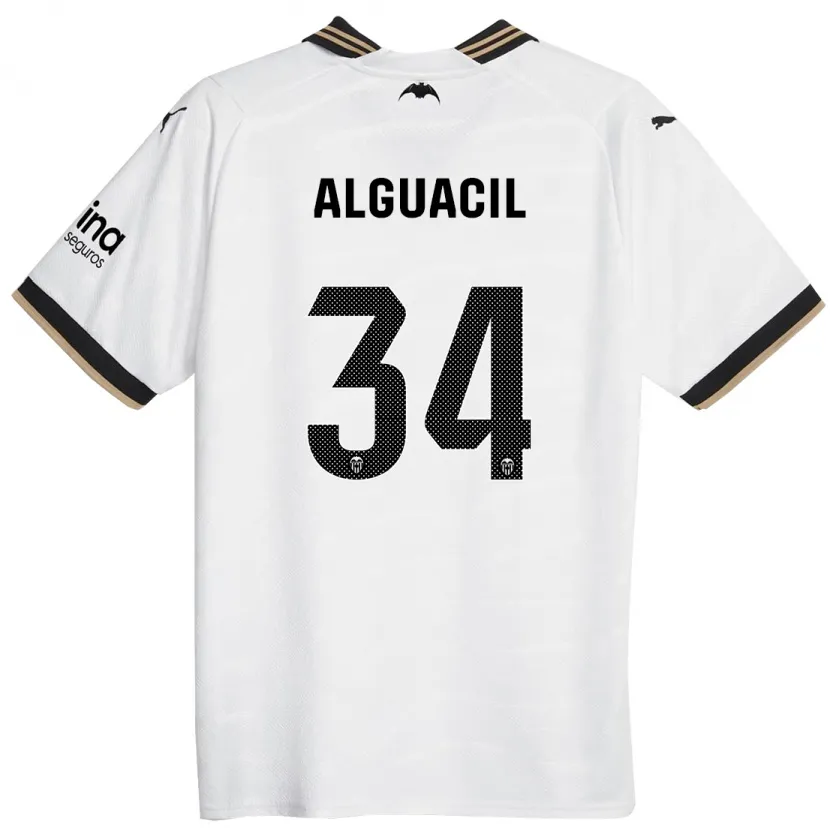 Danxen Hombre Camiseta Ainhoa Alguacil #34 Blanco 1ª Equipación 2023/24 La Camisa