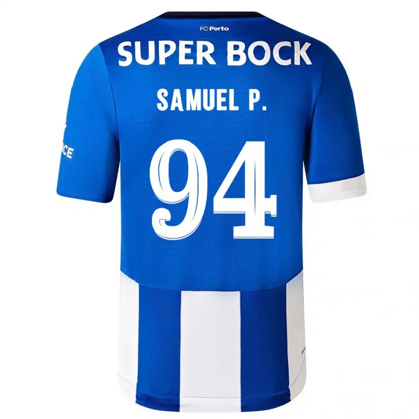 Danxen Hombre Camiseta Samuel #94 Azul Blanco 1ª Equipación 2023/24 La Camisa