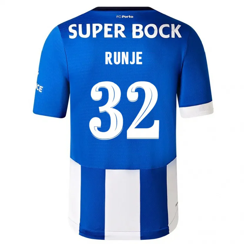 Danxen Hombre Camiseta Roko Runje #32 Azul Blanco 1ª Equipación 2023/24 La Camisa