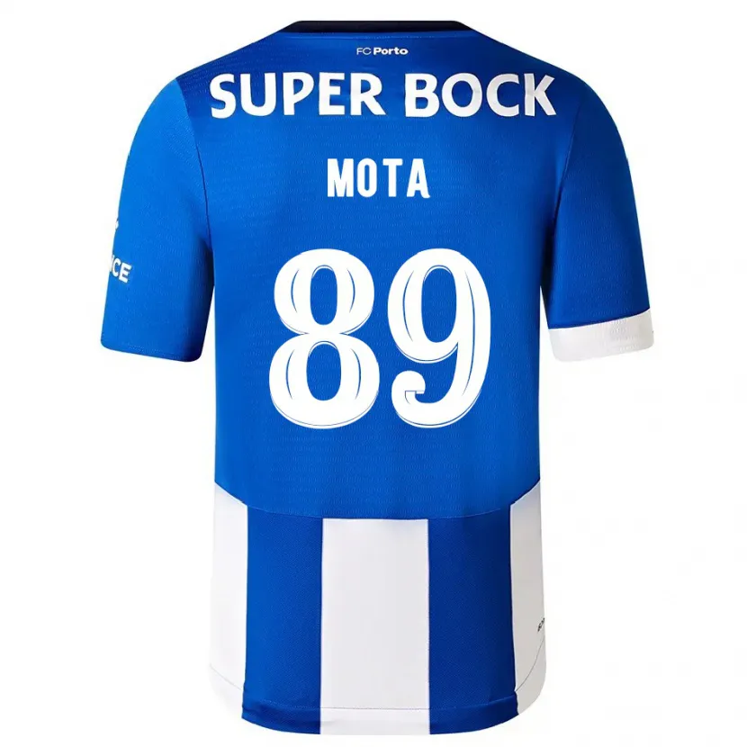 Danxen Hombre Camiseta Luís Mota #89 Azul Blanco 1ª Equipación 2023/24 La Camisa