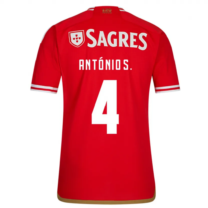 Danxen Hombre Camiseta António Silva #4 Rojo 1ª Equipación 2023/24 La Camisa