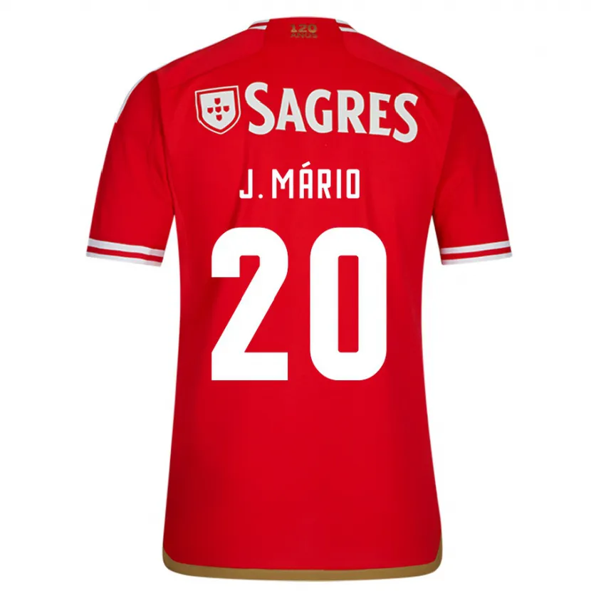 Danxen Hombre Camiseta João Mário #20 Rojo 1ª Equipación 2023/24 La Camisa