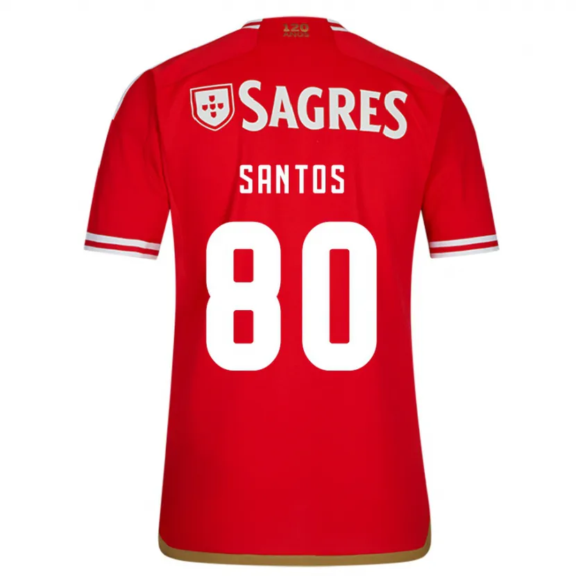 Danxen Hombre Camiseta Pedro Santos #80 Rojo 1ª Equipación 2023/24 La Camisa