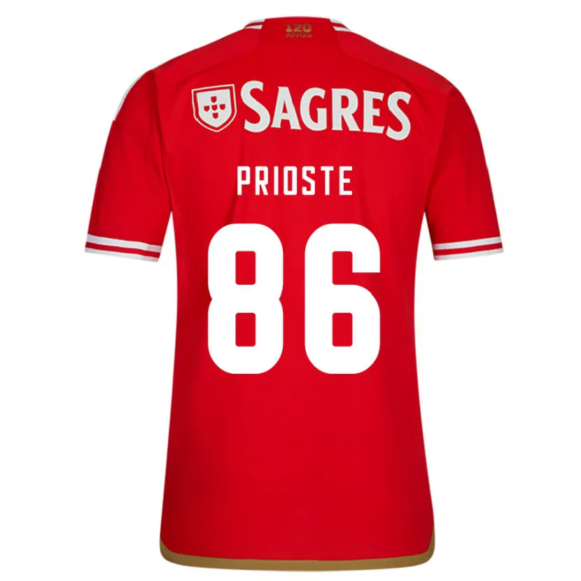 Danxen Hombre Camiseta Diogo Prioste #86 Rojo 1ª Equipación 2023/24 La Camisa