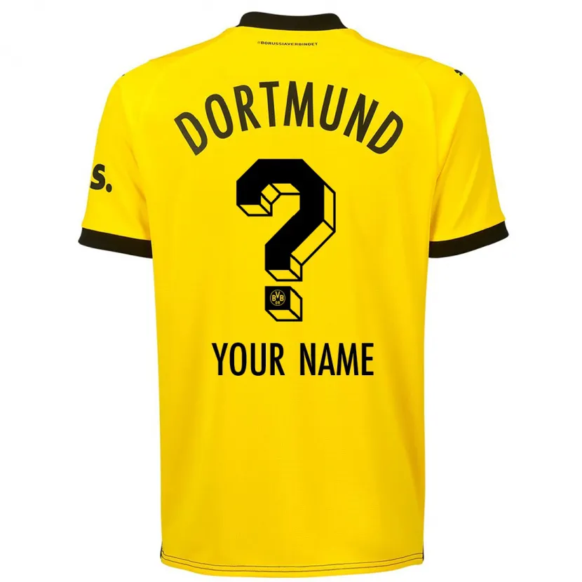 Danxen Hombre Camiseta Su Nombre #0 Amarillo 1ª Equipación 2023/24 La Camisa