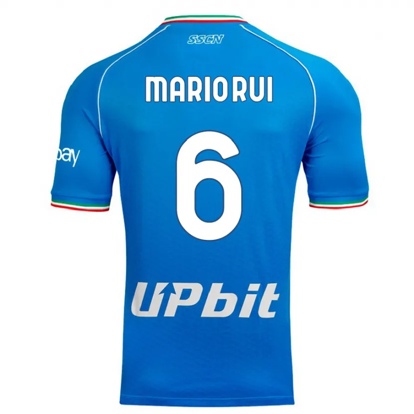 Danxen Hombre Camiseta Mário Rui #6 Cielo Azul 1ª Equipación 2023/24 La Camisa