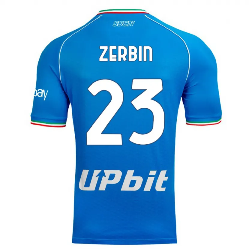 Danxen Hombre Camiseta Alessio Zerbin #23 Cielo Azul 1ª Equipación 2023/24 La Camisa