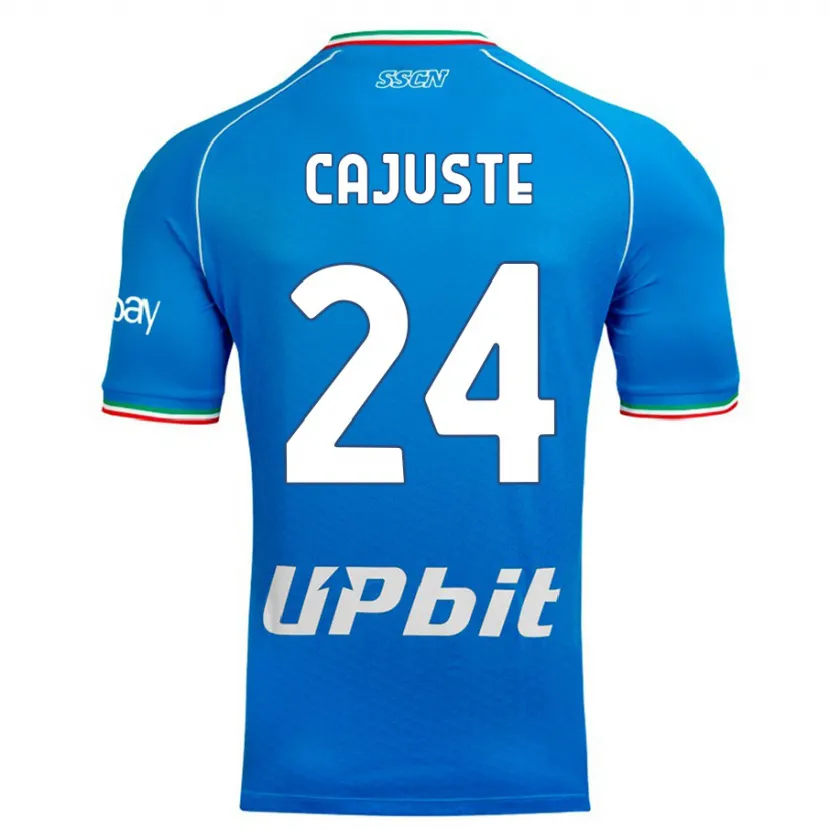 Danxen Hombre Camiseta Jens Cajuste #24 Cielo Azul 1ª Equipación 2023/24 La Camisa