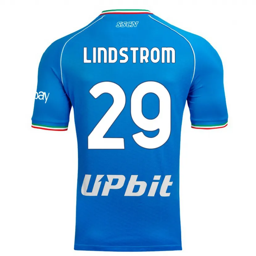 Danxen Hombre Camiseta Jesper Lindstrøm #29 Cielo Azul 1ª Equipación 2023/24 La Camisa