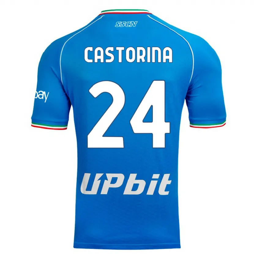 Danxen Hombre Camiseta Alessandro Castorina #24 Cielo Azul 1ª Equipación 2023/24 La Camisa