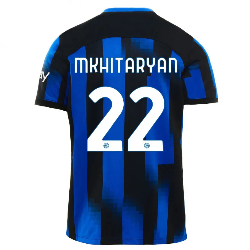 Danxen Hombre Camiseta Henrikh Mkhitaryan #22 Azul Negro 1ª Equipación 2023/24 La Camisa