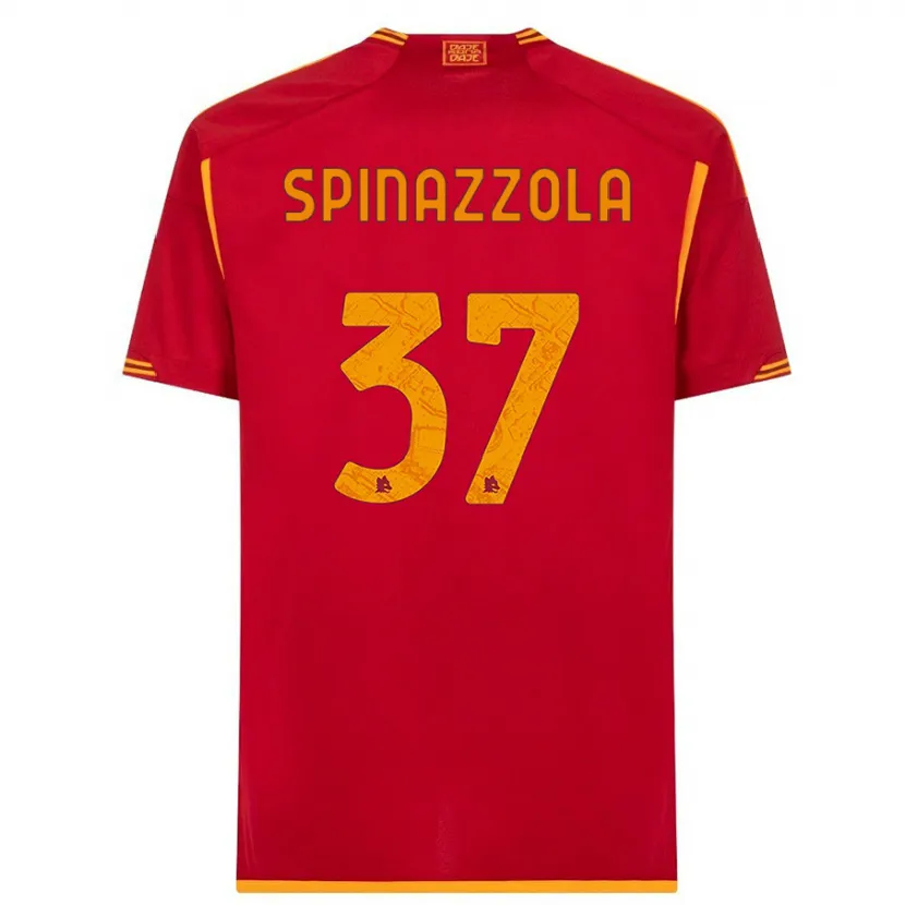 Danxen Hombre Camiseta Leonardo Spinazzola #37 Rojo 1ª Equipación 2023/24 La Camisa