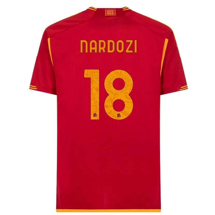 Danxen Hombre Camiseta Manuel Nardozi #18 Rojo 1ª Equipación 2023/24 La Camisa