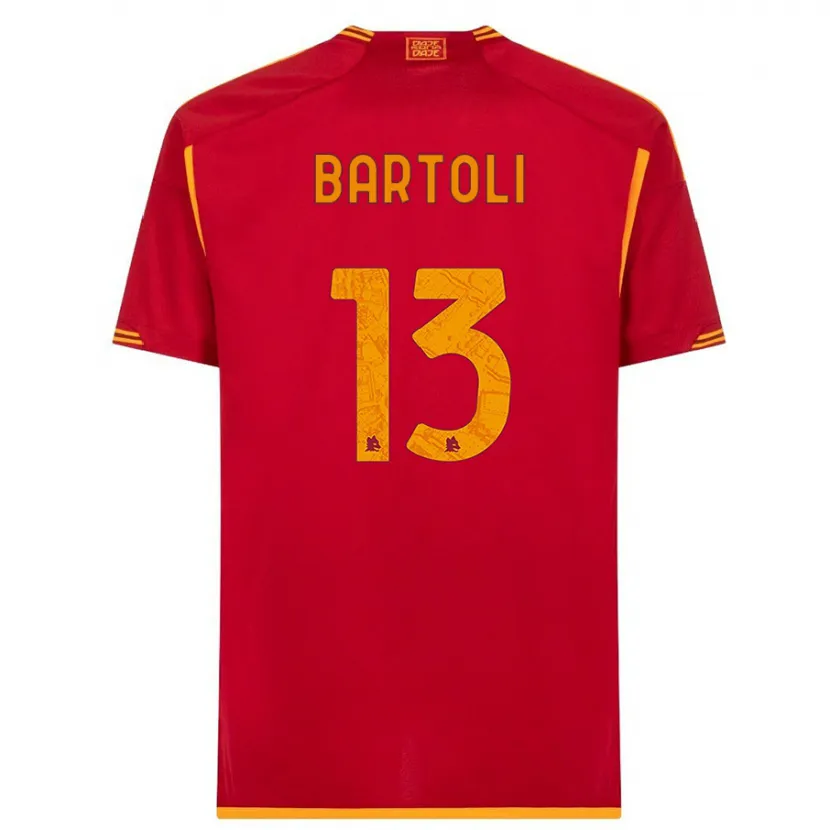 Danxen Hombre Camiseta Elisa Bartoli #13 Rojo 1ª Equipación 2023/24 La Camisa