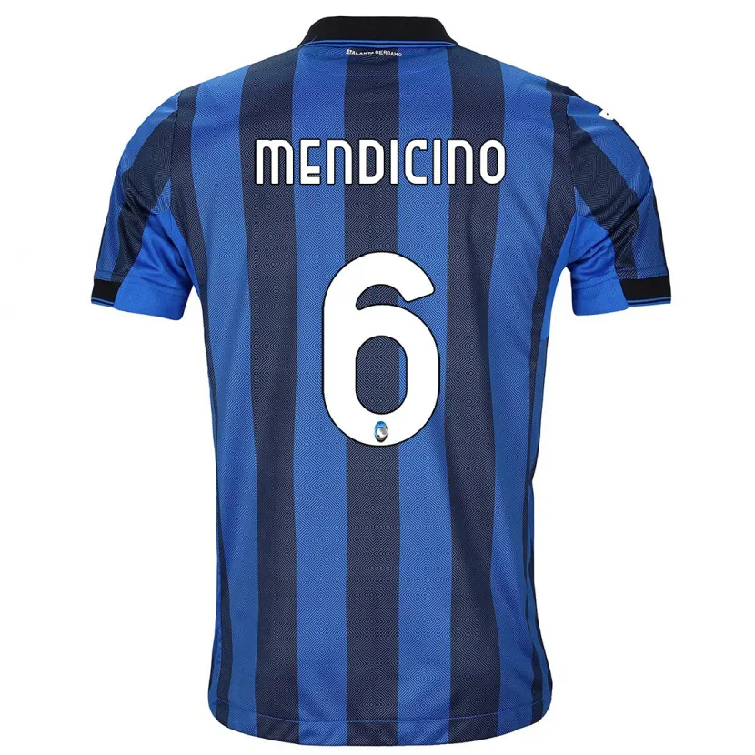 Danxen Hombre Camiseta Leonardo Mendicino #6 Azul Negro 1ª Equipación 2023/24 La Camisa