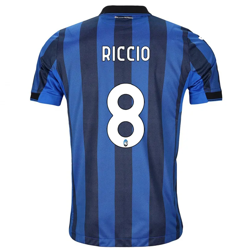 Danxen Hombre Camiseta Lorenzo Riccio #8 Azul Negro 1ª Equipación 2023/24 La Camisa