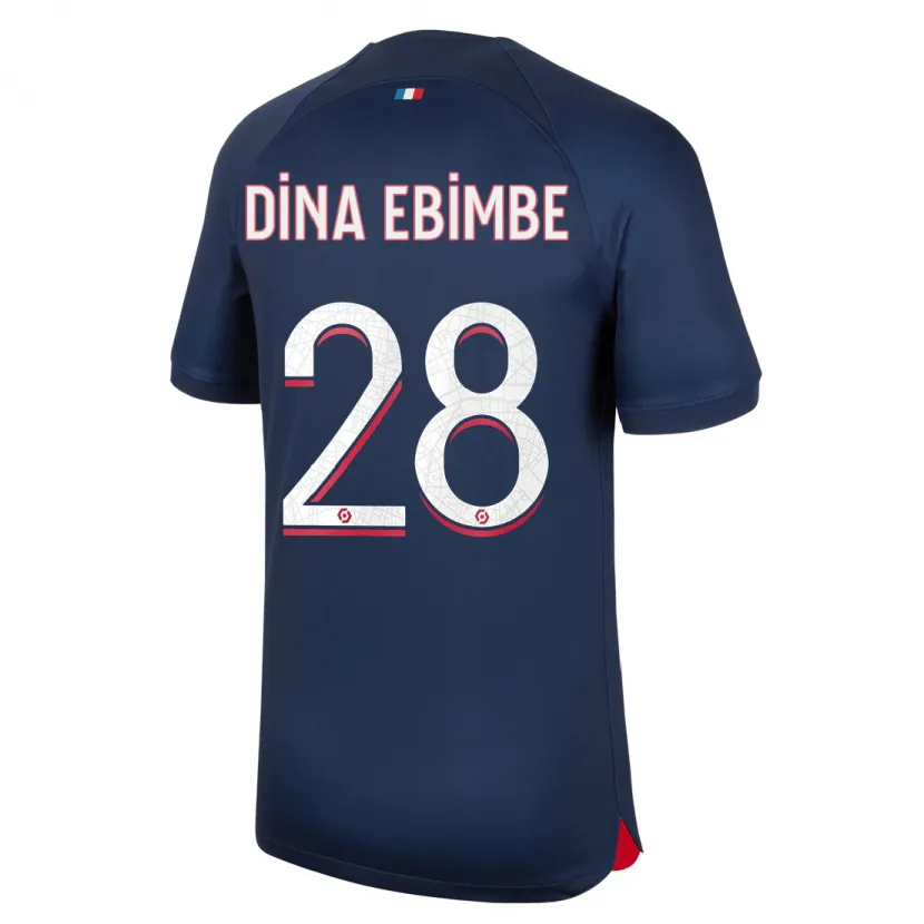 Danxen Hombre Camiseta Eric Junior Dina Ebimbe #28 Azul Rojo 1ª Equipación 2023/24 La Camisa