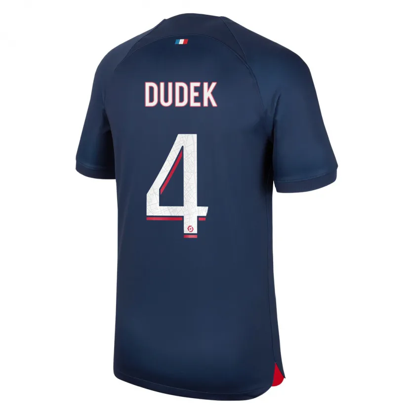 Danxen Hombre Camiseta Paulina Dudek #4 Azul Rojo 1ª Equipación 2023/24 La Camisa