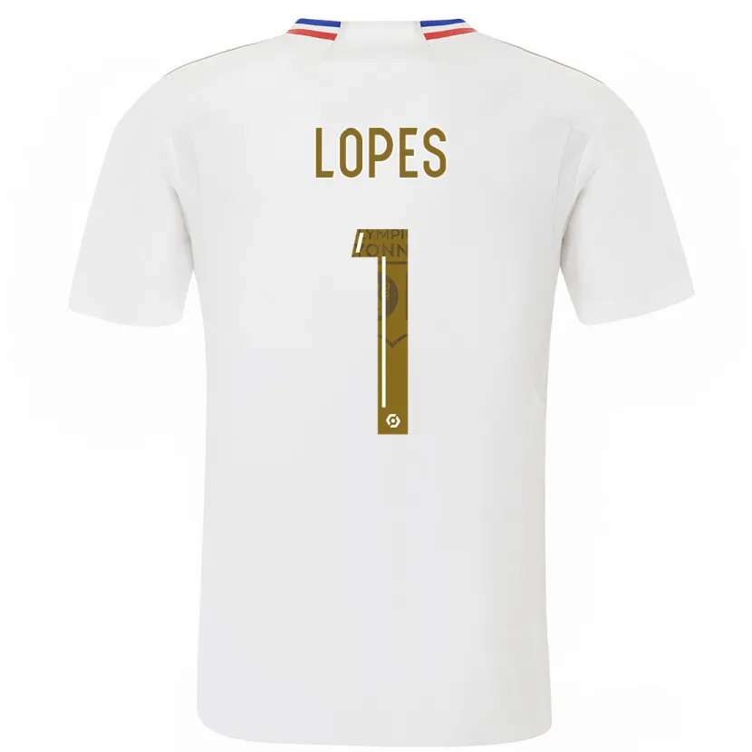 Danxen Hombre Camiseta Anthony Lopes #1 Blanco 1ª Equipación 2023/24 La Camisa