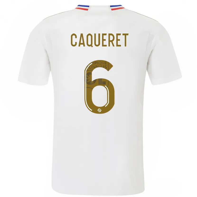 Danxen Hombre Camiseta Maxence Caqueret #6 Blanco 1ª Equipación 2023/24 La Camisa