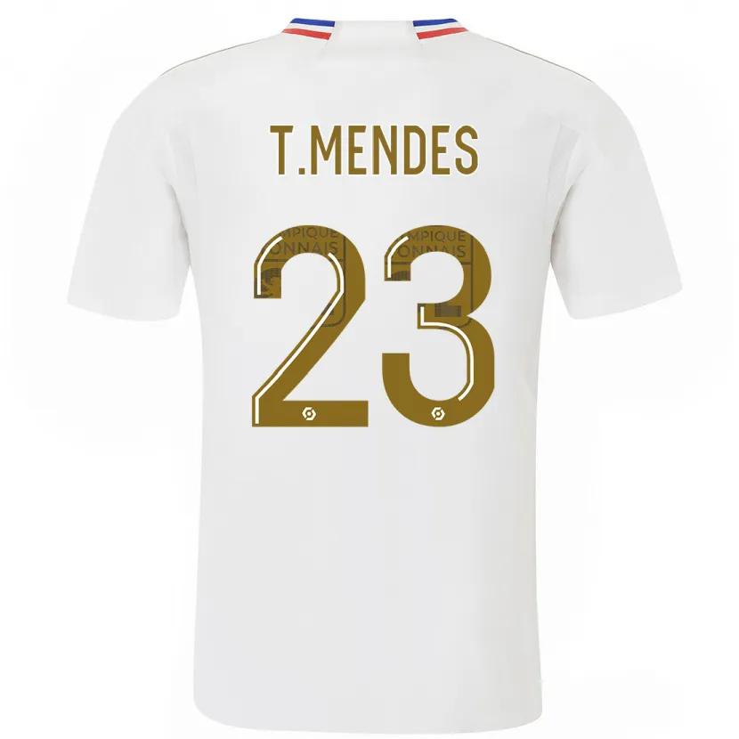 Danxen Hombre Camiseta Thiago Mendes #23 Blanco 1ª Equipación 2023/24 La Camisa