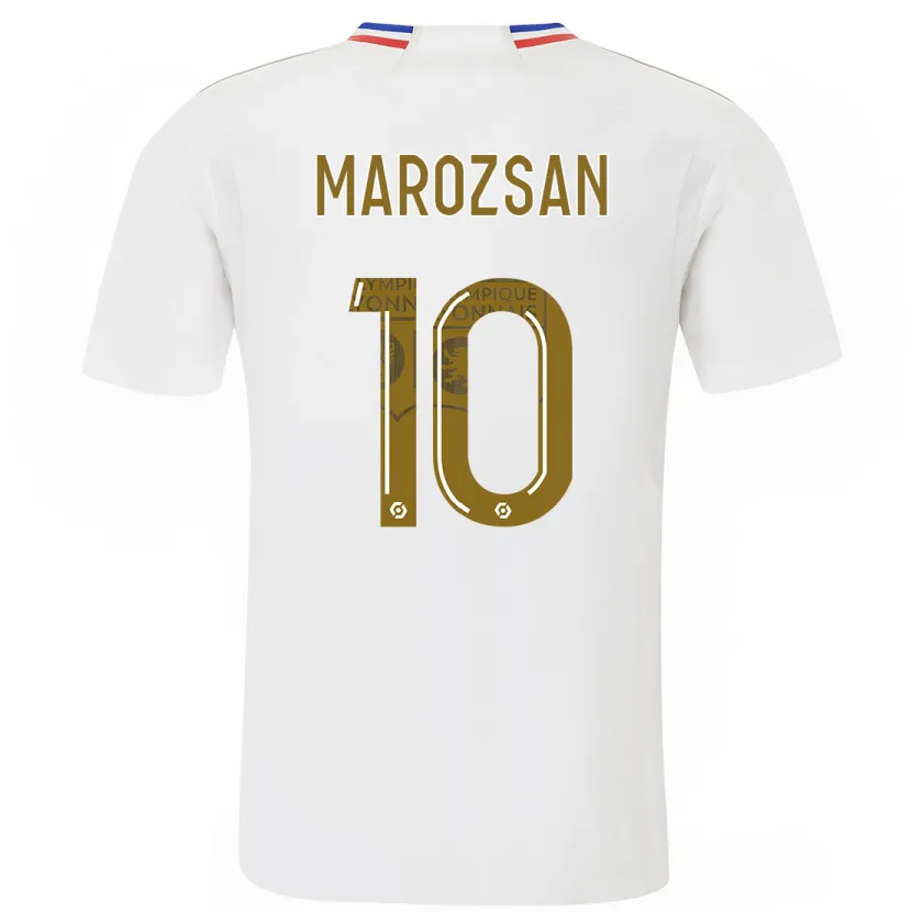 Danxen Hombre Camiseta Dzsenifer Marozsan #10 Blanco 1ª Equipación 2023/24 La Camisa