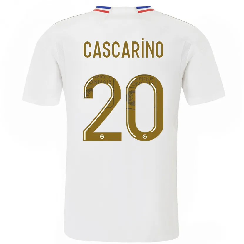 Danxen Hombre Camiseta Delphine Cascarino #20 Blanco 1ª Equipación 2023/24 La Camisa