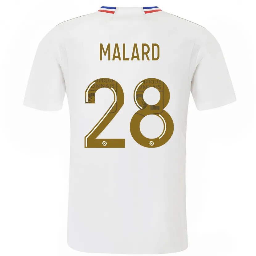 Danxen Hombre Camiseta Melvine Malard #28 Blanco 1ª Equipación 2023/24 La Camisa