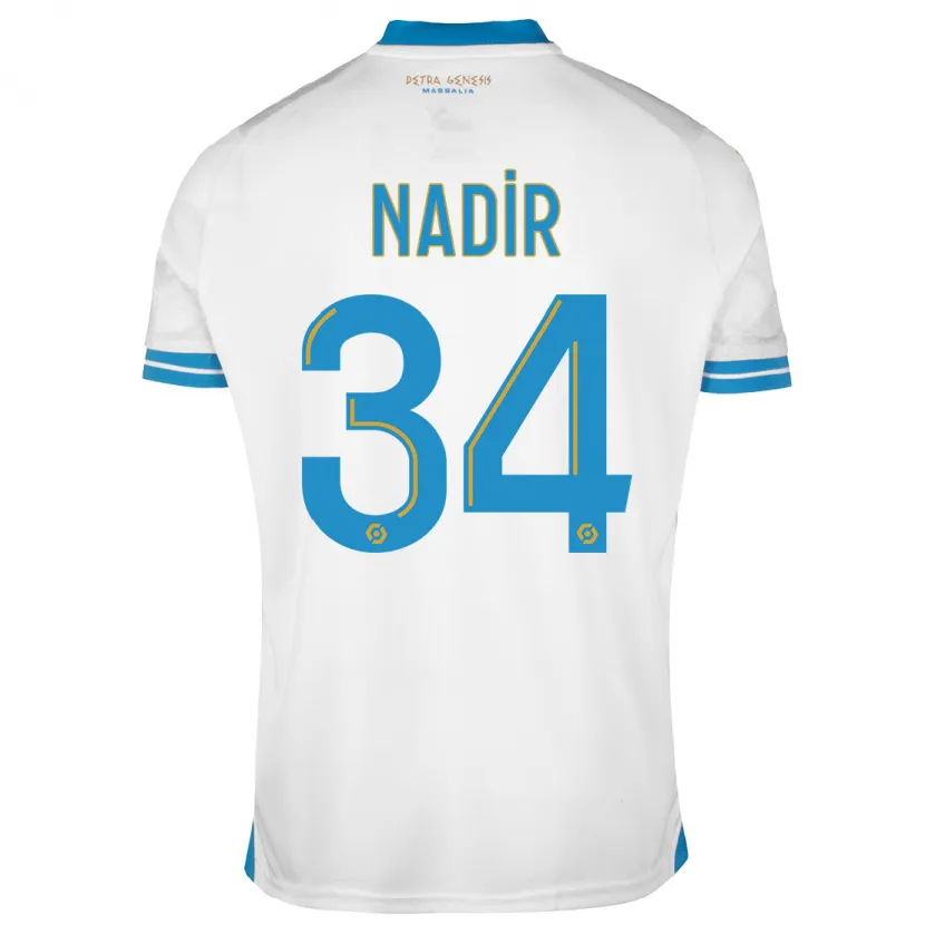 Danxen Hombre Camiseta Bilal Nadir #34 Blanco 1ª Equipación 2023/24 La Camisa